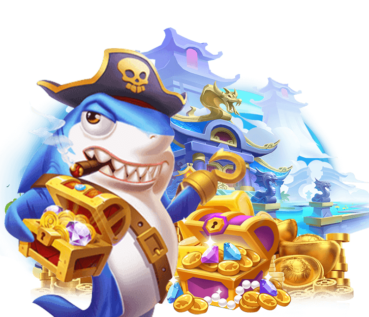 Minh họa trò chơi Bắn Cá Thần Tài với hình ảnh vị thần tài và cá vàng, thể hiện sự may mắn và cơ hội thắng lớn trong game bắn cá tại Daga88.